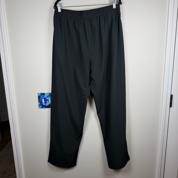 Abercrombie & Fitch Wide Split Ankle Traveler Track Pants Black Large Athleisure - Picture 10 of 11